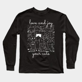 love and joy your cat shirt for your gift Long Sleeve T-Shirt